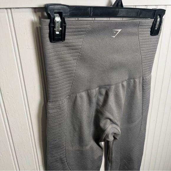 GymShark Women Athletic Leggings Size Small Gray Workout Training F5 - Picture 4 of 4